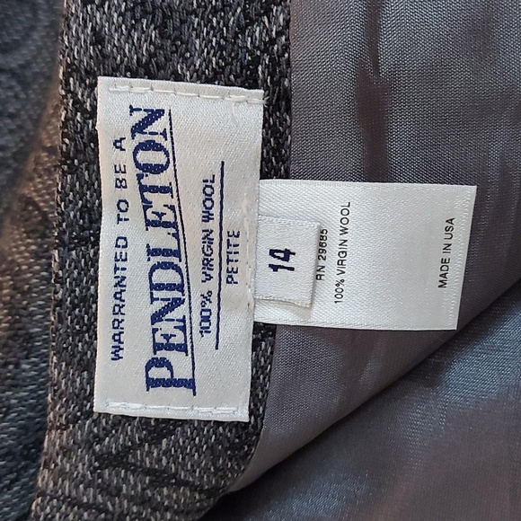 Vintage Pendleton Baroque Gray Wool Max Skirt Fully Lined Size 14 - Picture 6 of 7